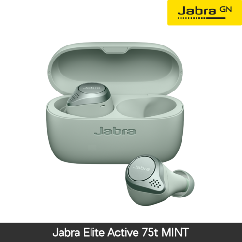 [국내정품] 자브라 Jabra Elite Active 75t Mint 블루투스 무선이어폰(액티브노이즈캔슬링)(방수지원)